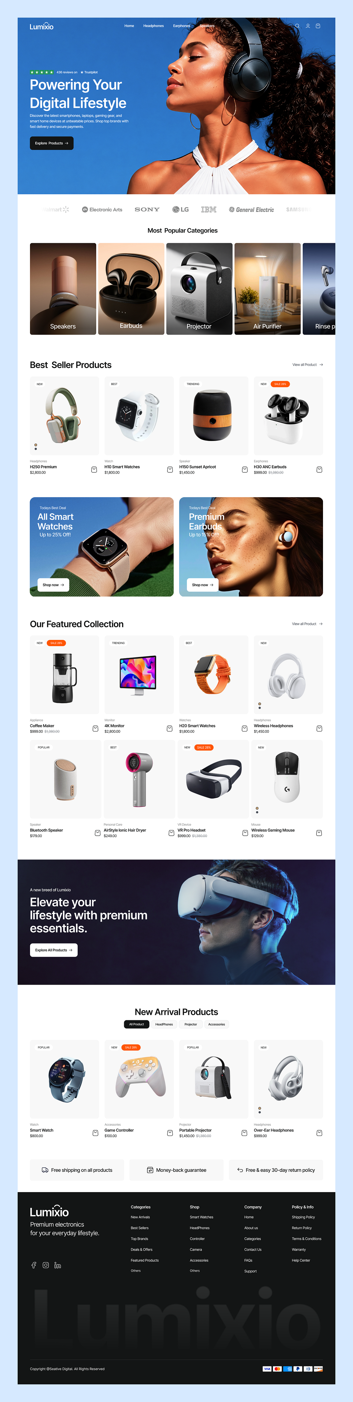 Lumixio: Premium B2C Electronics eCommerce Website Design Image 1