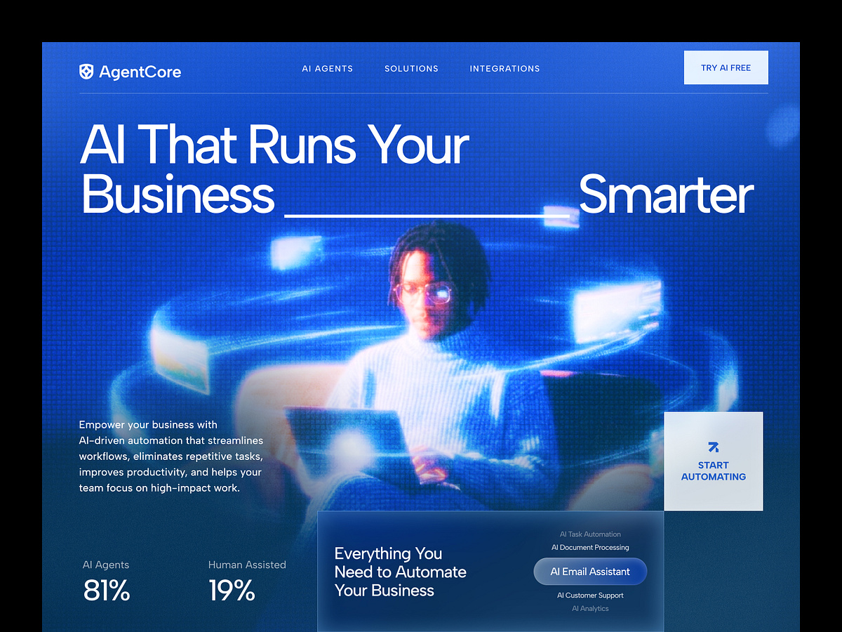 AgentCore - AI Business Automation Website Design Image 0