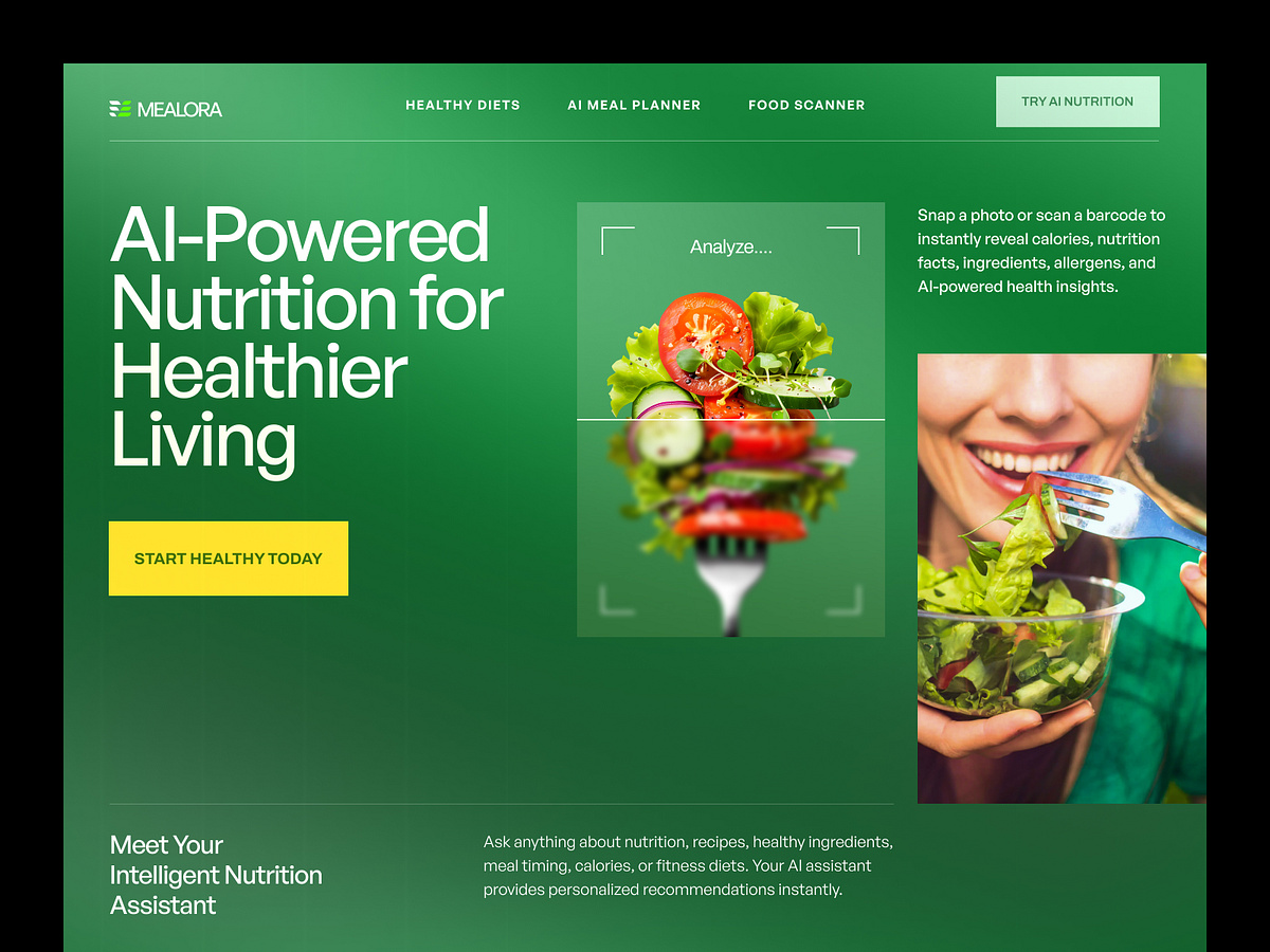 Mealora — AI Nutrition & Healthy Recipe Website Image 0