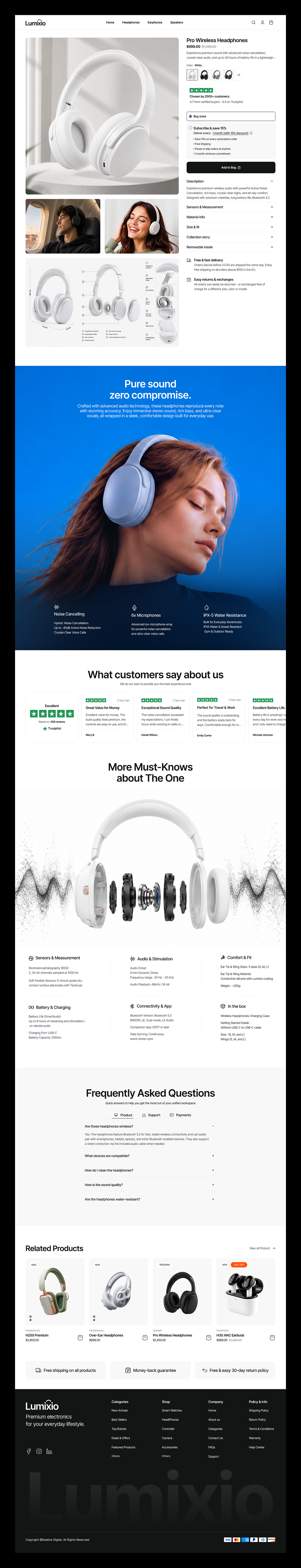 Lumixio — Premium Electronics E-commerce Product Details Page Image 1