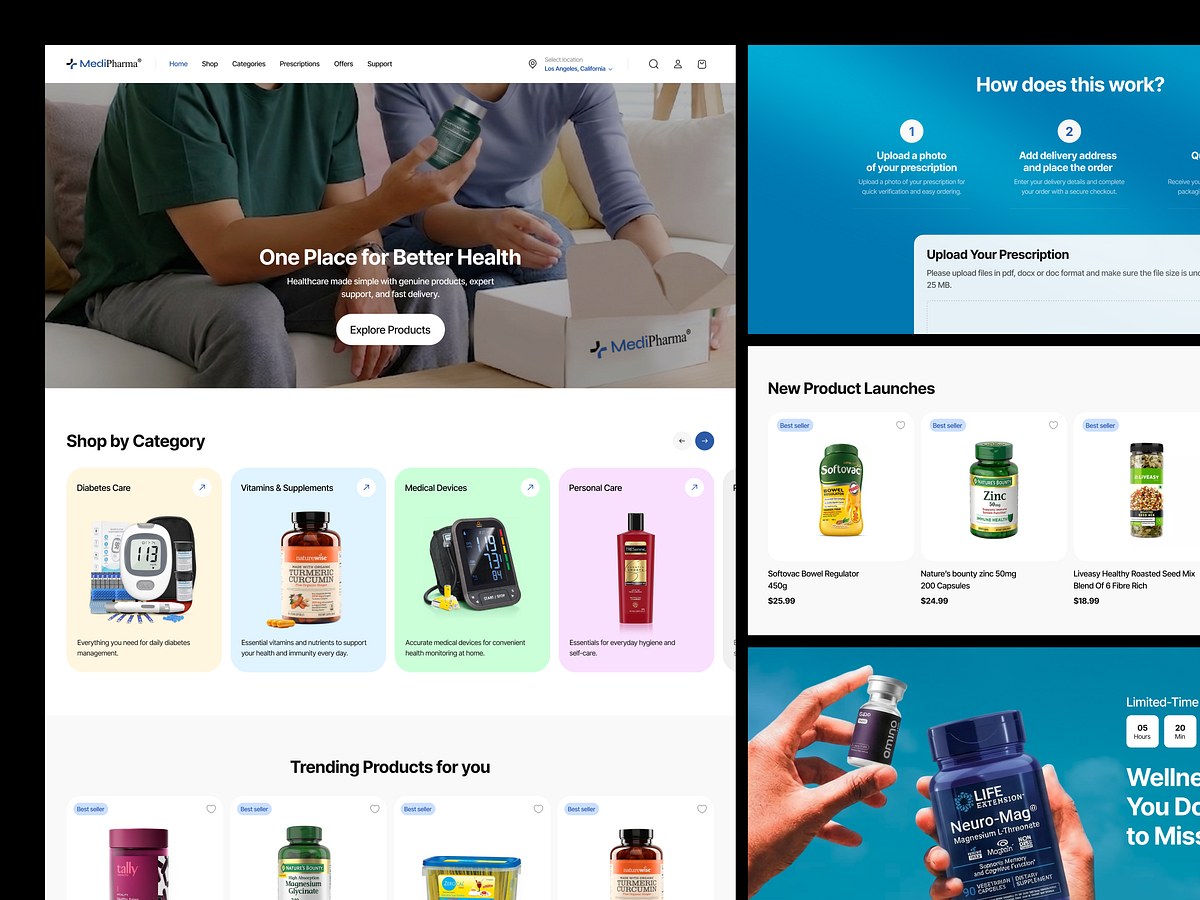 MediPharm — Pharmacy E-commerce Website | Medicine & Healthcare