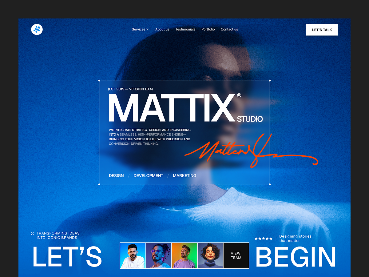 Mattix Studio - Digital Agency Website Design