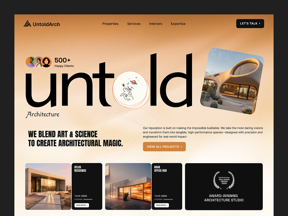 UntoldArch - Luxury Real Estate Website Design