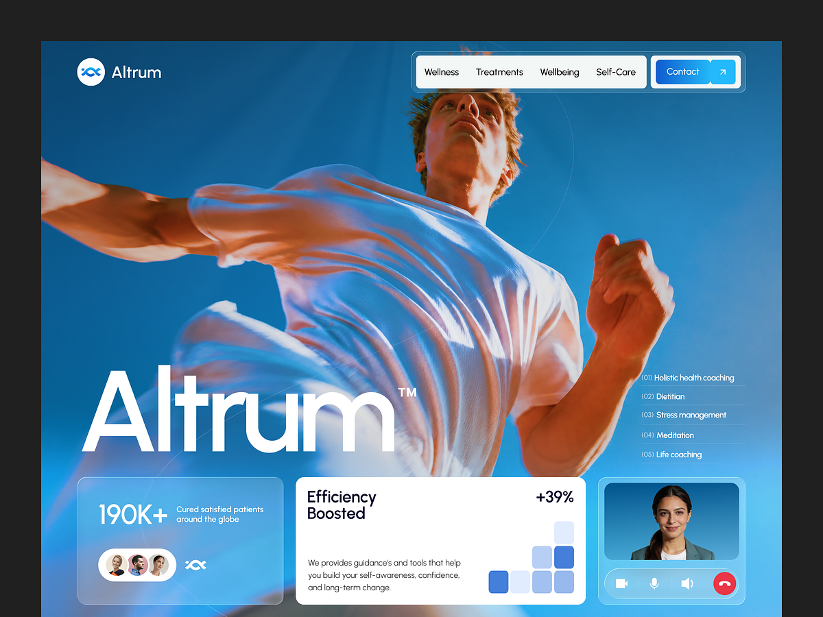 Altrum - Wellness & Mental Health Platform UI Design
