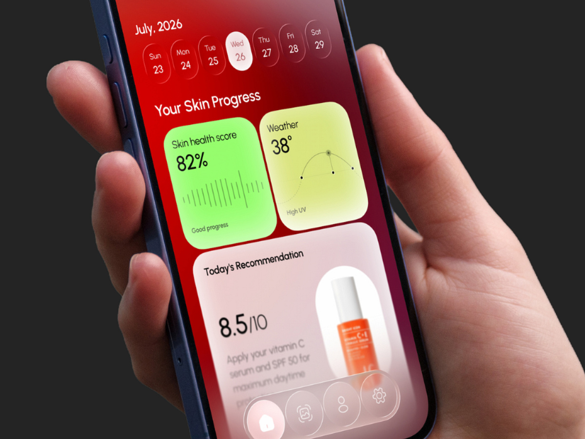 AI Skincare Mobile App Design Image 1