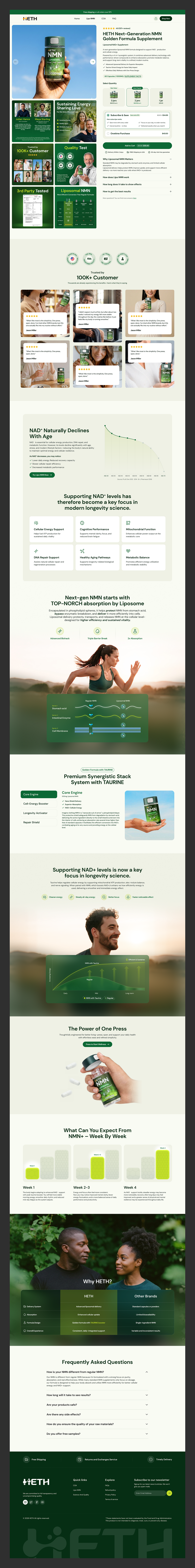 Wellness Supplement Product Page | Ecommerce UI/UX Design Image 1