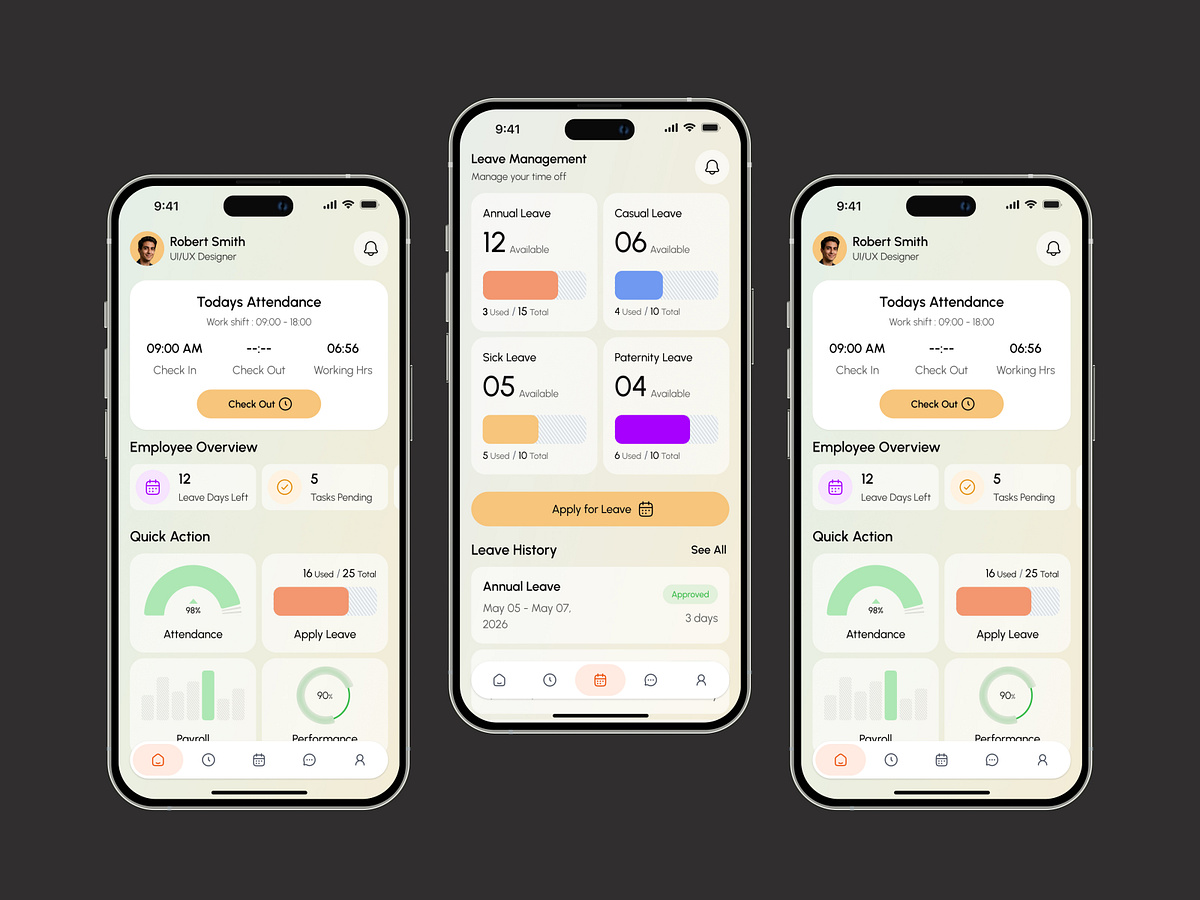 Worktail – HR Management Mobile App | SaaS UI