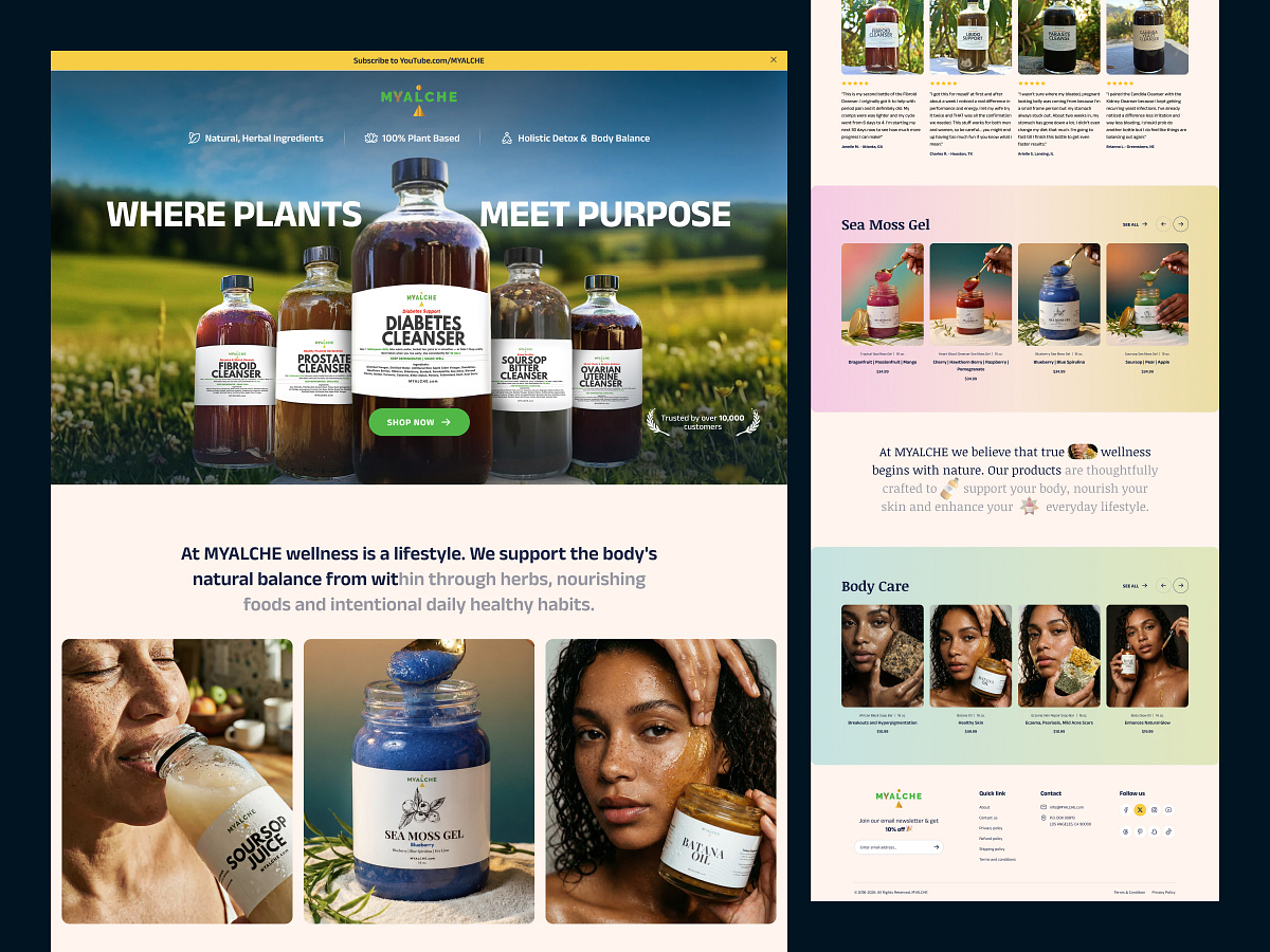 MYALCHE – Health & Wellness E-commerce Website