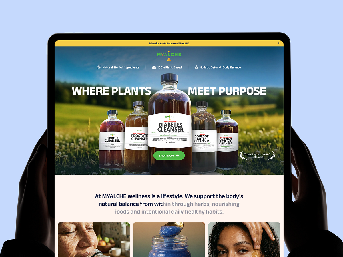 MYALCHE – Health & Wellness E-commerce Website Image 0