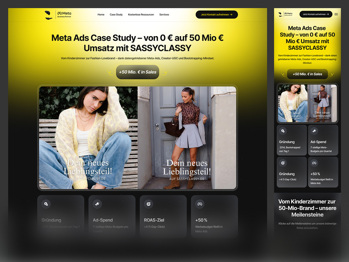 Meta Ads Case Study Landing Page | Marketing Agency Website