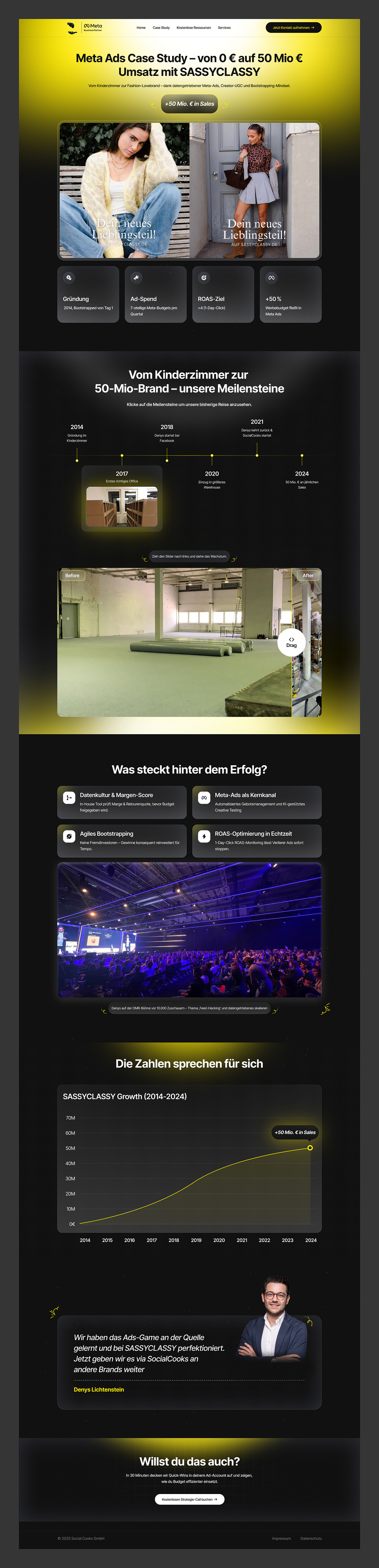 Meta Ads Case Study Landing Page | Marketing Agency Website Image 1