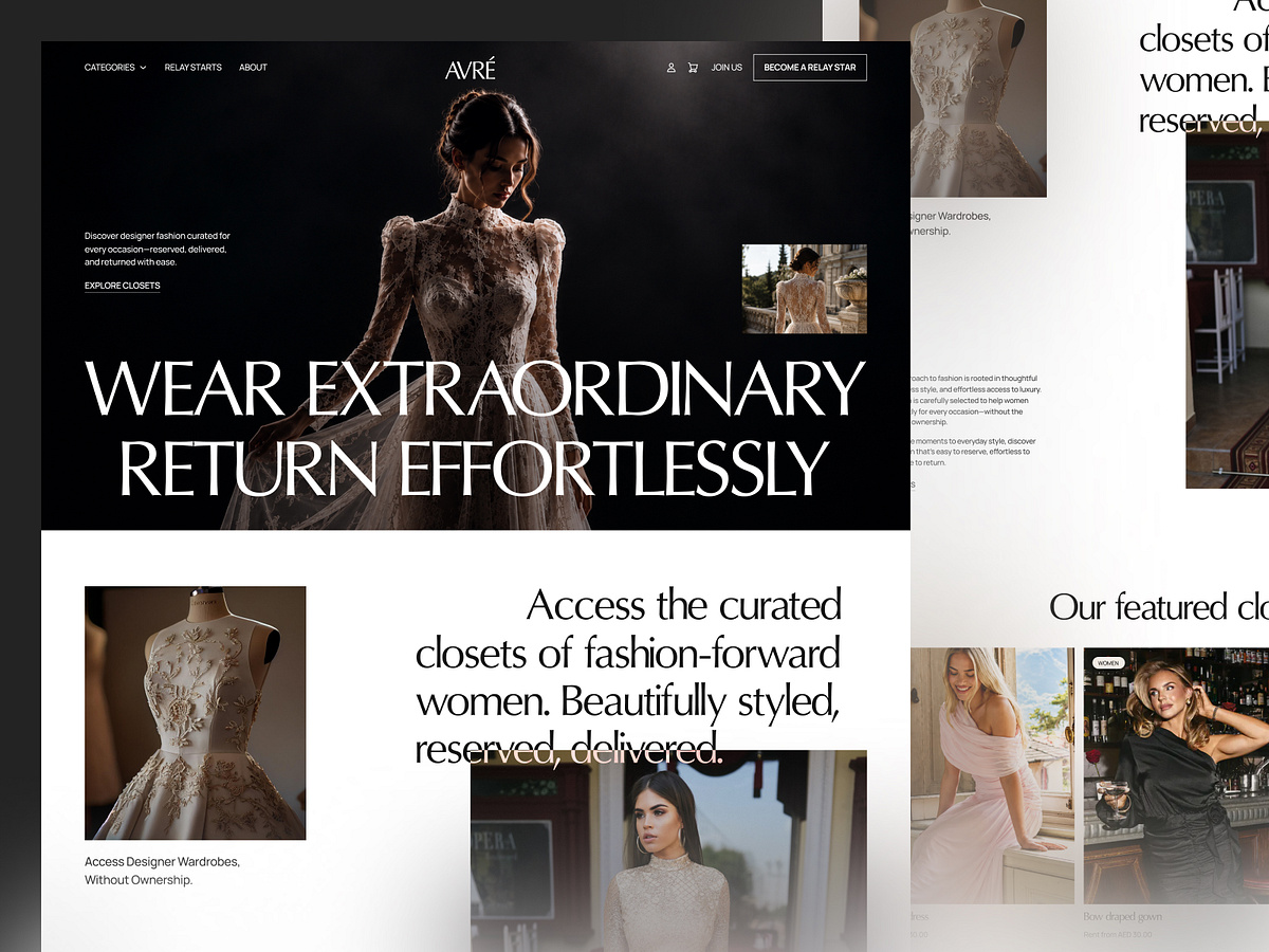 AVRÉ - Luxury Fashion E-commerce Website