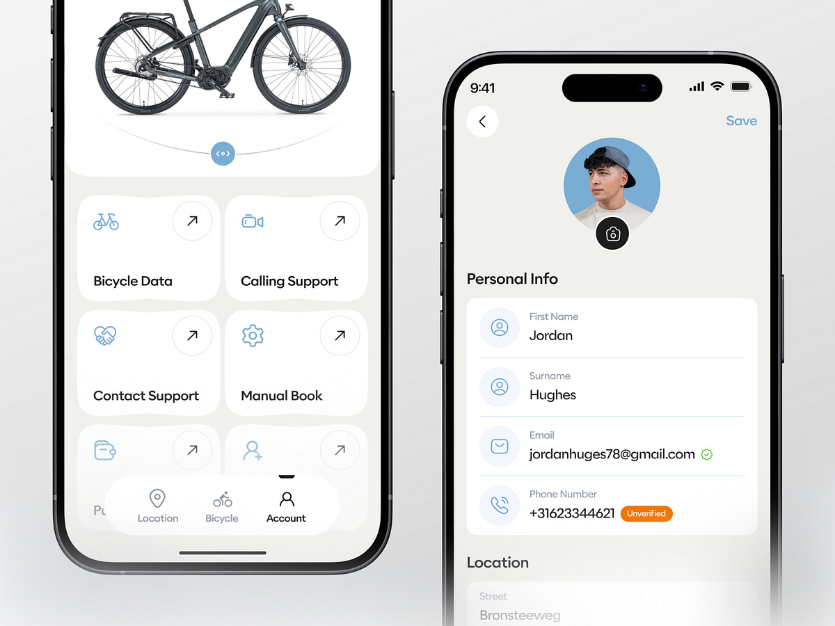 Levante Fietsen – Smart E-Bike Mobile App UI/UX