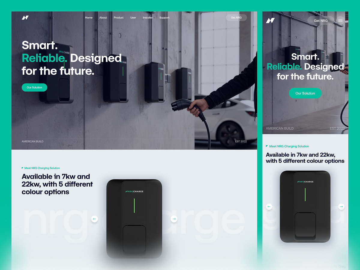 NRG Charge - EV Charging Website Homepage