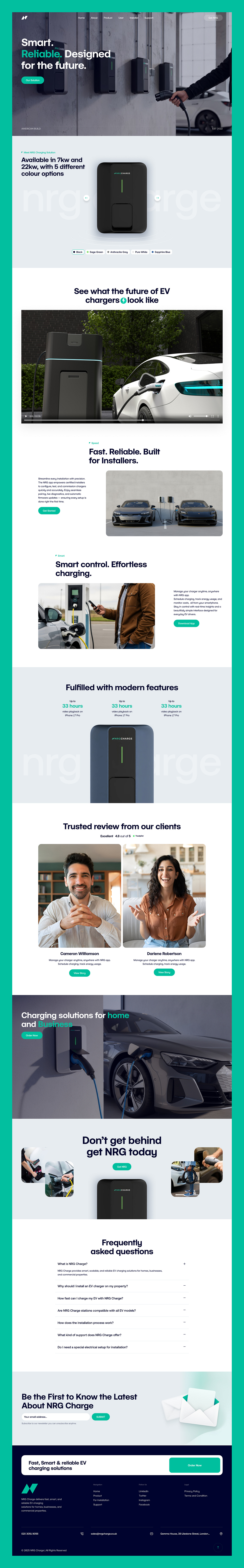 NRG Charge - EV Charging Website Homepage Image 1