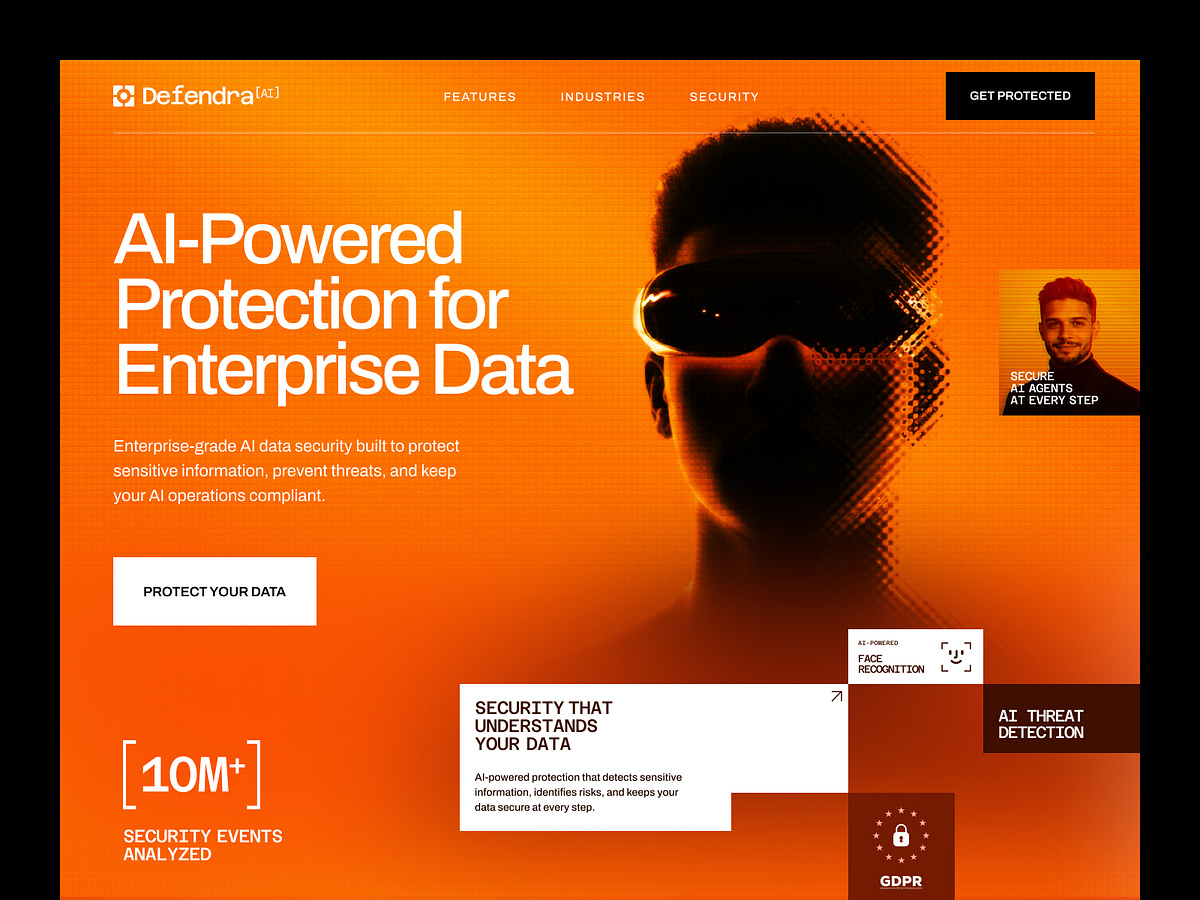 DefendraAI – AI Data Security Website | Cybersecurity Platform