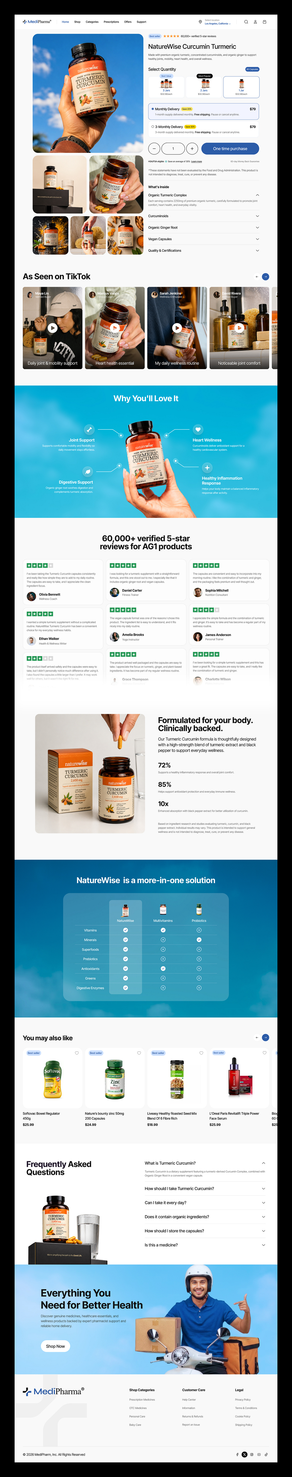 MediPharma – E-commerce Product Detail Page | Healthcare UI/UX Image 1