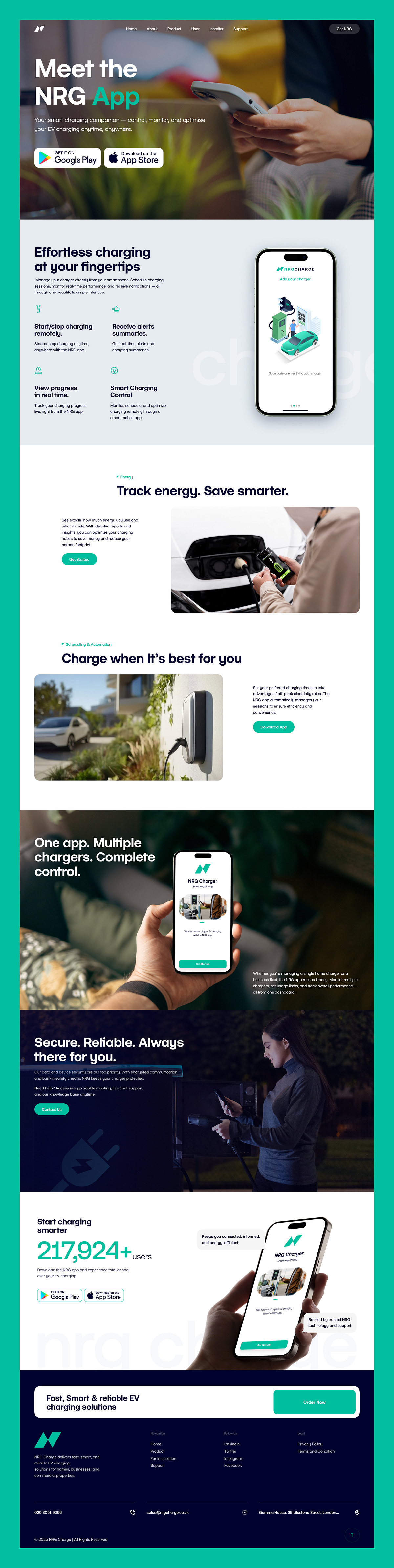 NRG Charge - EV Charging App Landing Page Image 0