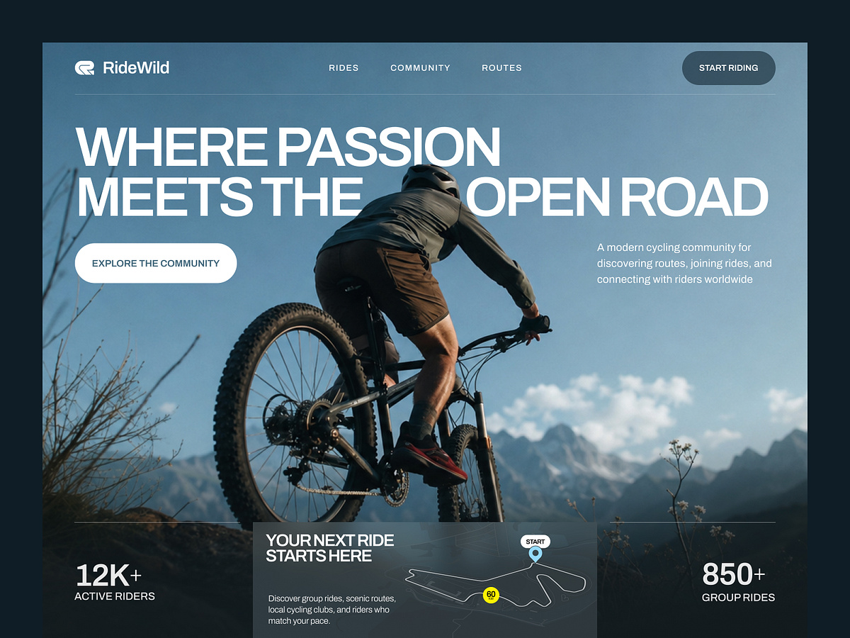 RideWild - Cycling Community Website