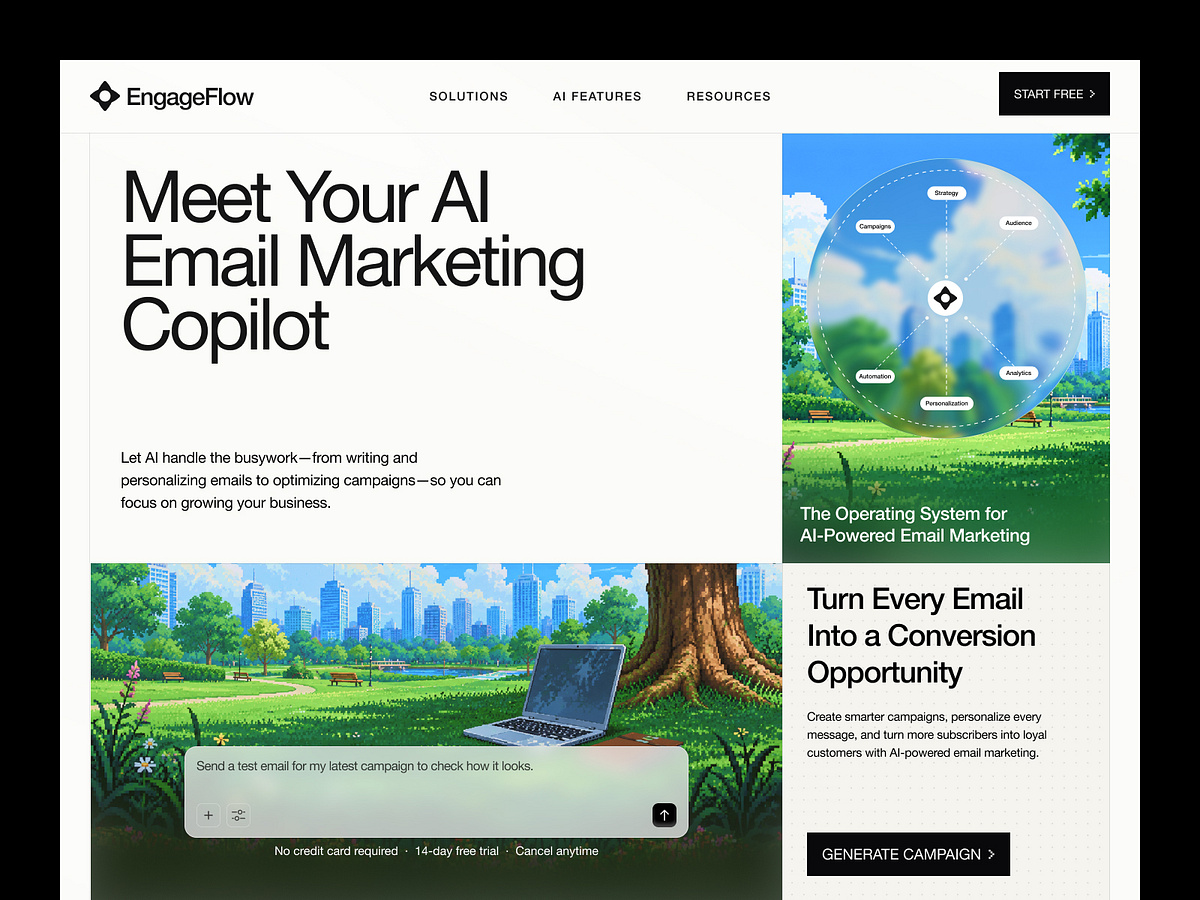 EngageFlow – AI Email Marketing SaaS Website