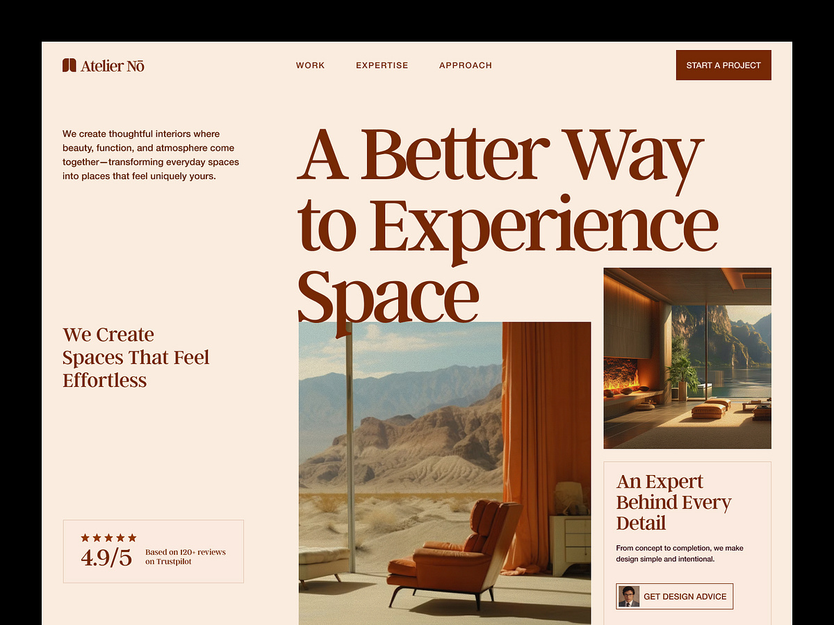 Atelier Nō – Interior Design Agency Website