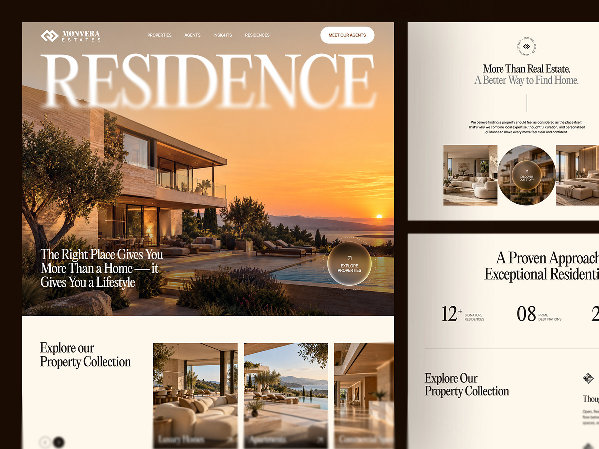 Luxury Real Estate Website | Property Listing UI