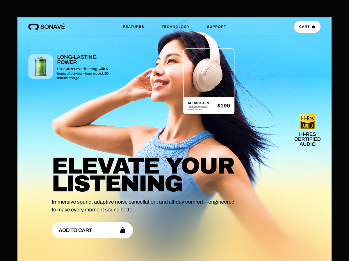 SONAVÉ — E-commerce Product Landing Page