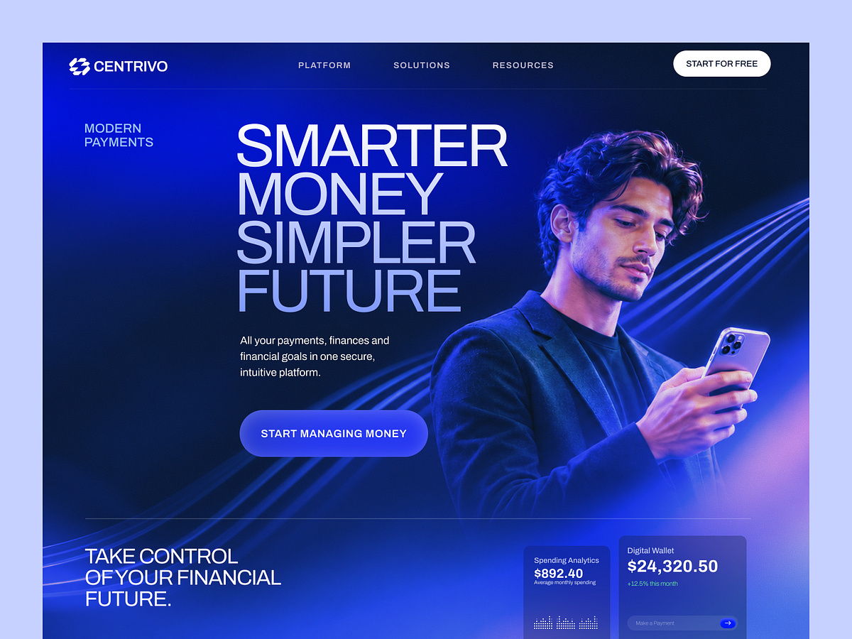Centrivo - Fintech Website Design Image 0