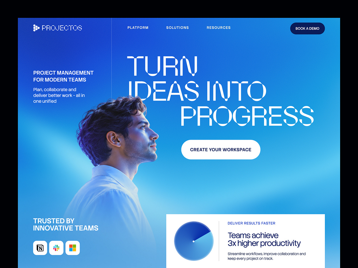 ProjectOS - Next-Gen Project Management SaaS Website Image 0