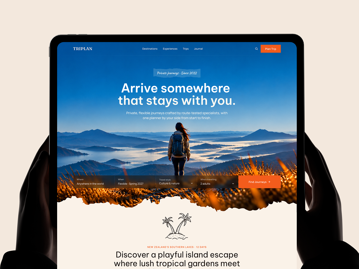 TRIPLAN - Travel Agency Website Design Image 1