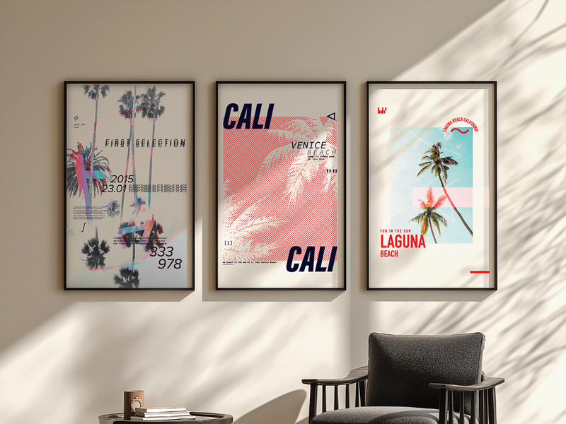 California Poster Series – Free AI Vector Files
