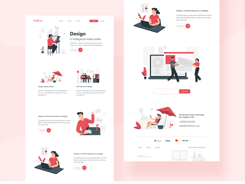 landing page design on Behance