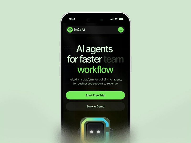 helpAI — Responsive landing page