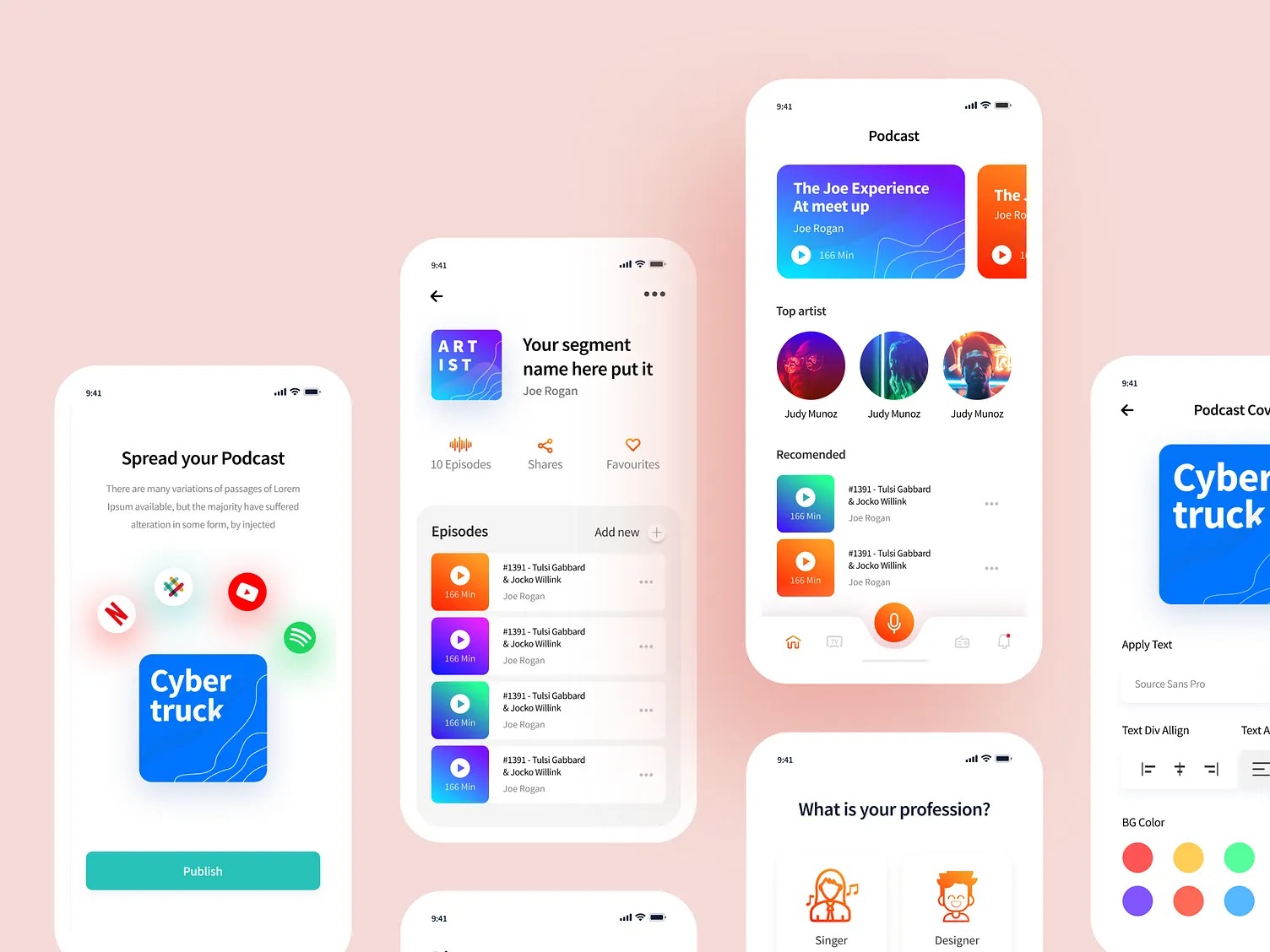 iOS Podcast app screen concept Image 0