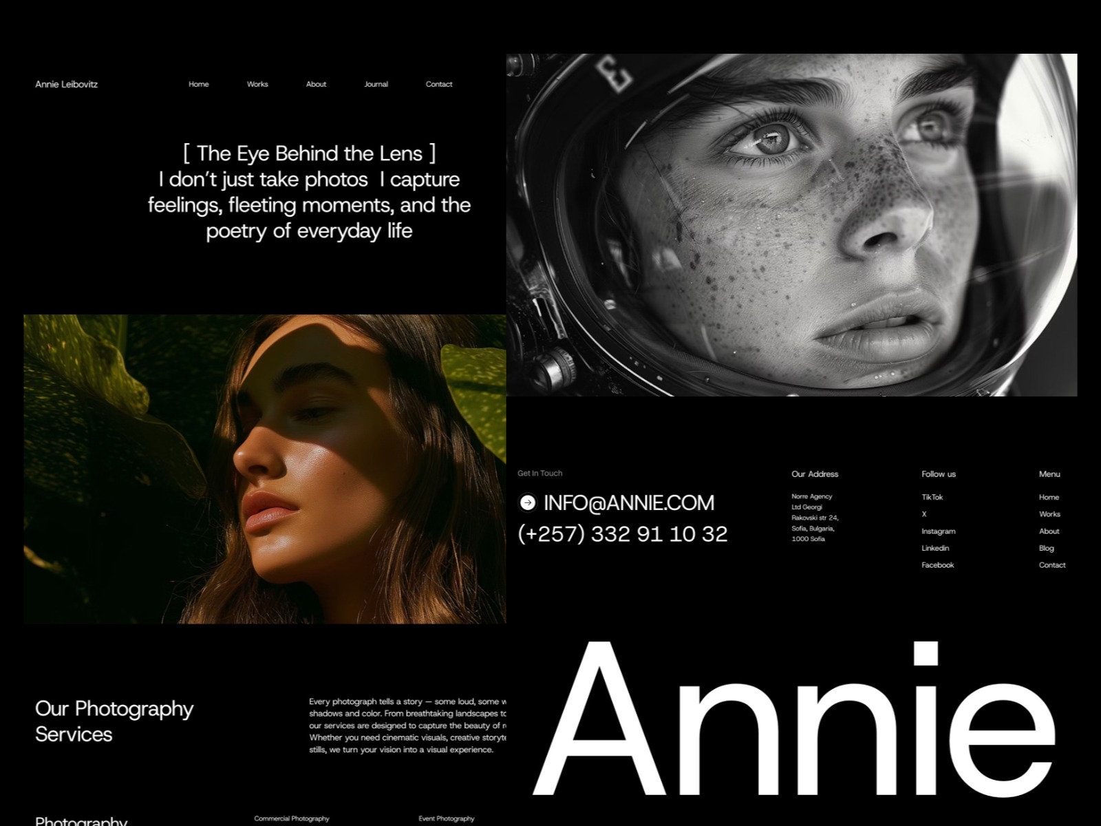 Annie: Responsive Photography Website Template by Rayso Studio — Framer Marketplace Image 0
