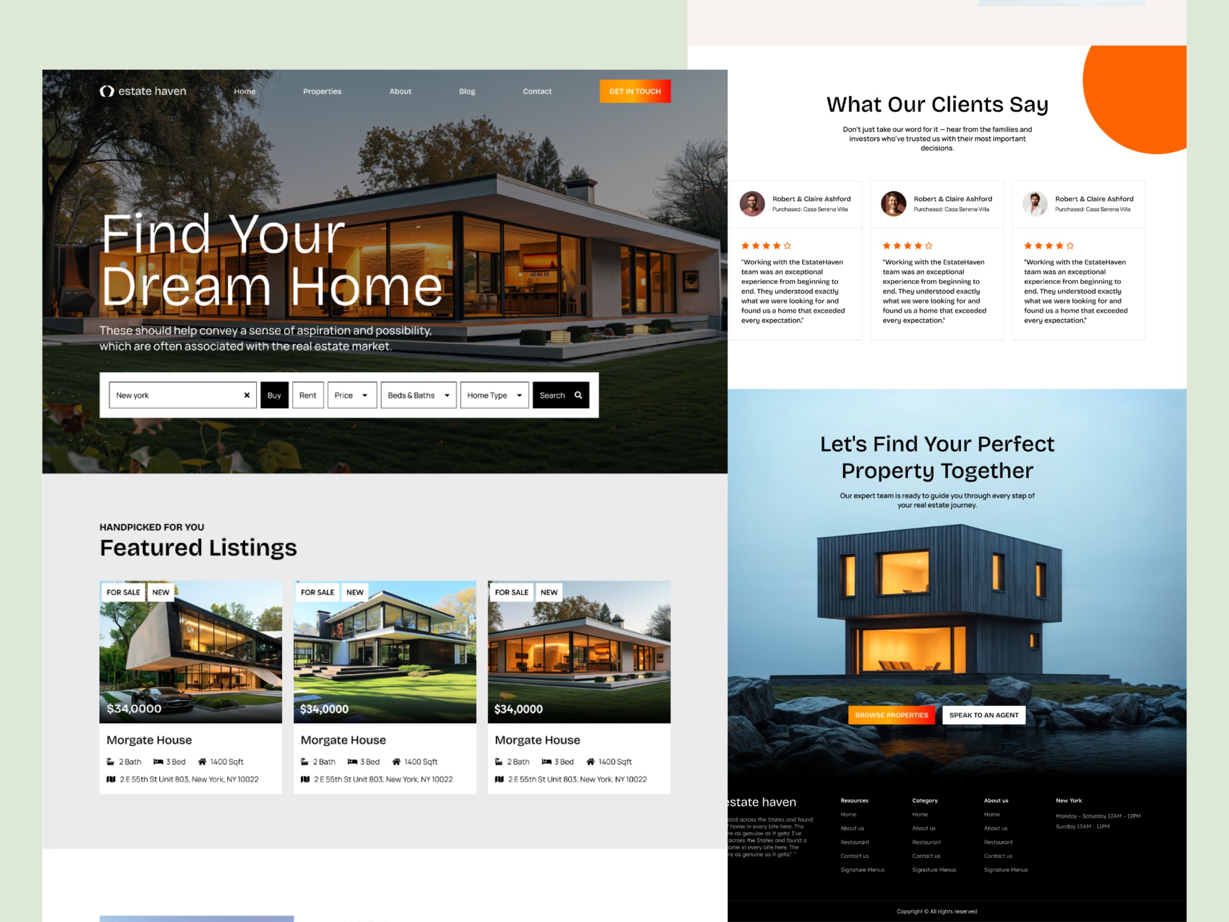 EstateHaven - Real Estate Website Template for Next.js & Sanity | rayso.studio Image 0