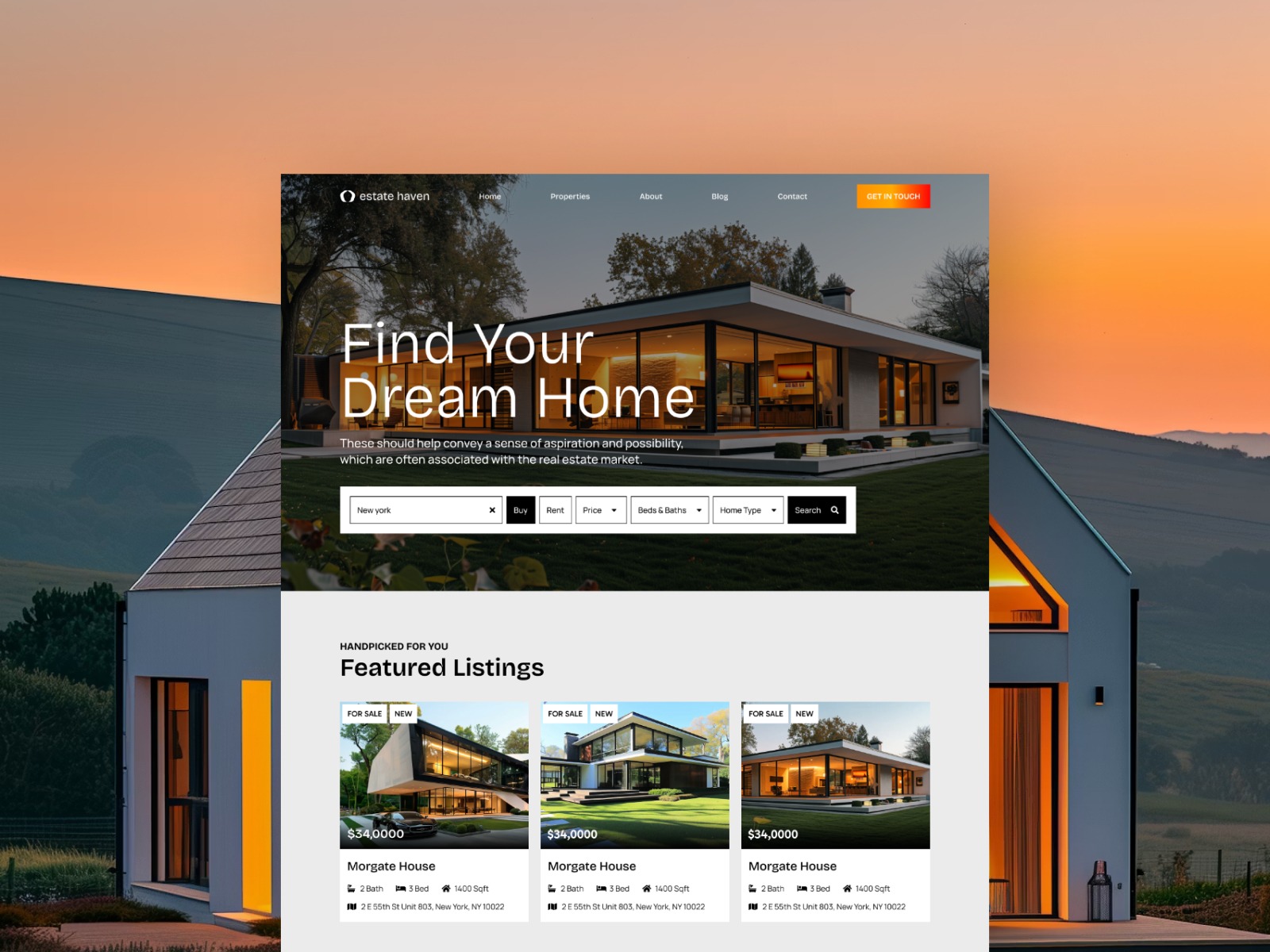 EstateHaven - Real Estate Website Template for Next.js & Sanity