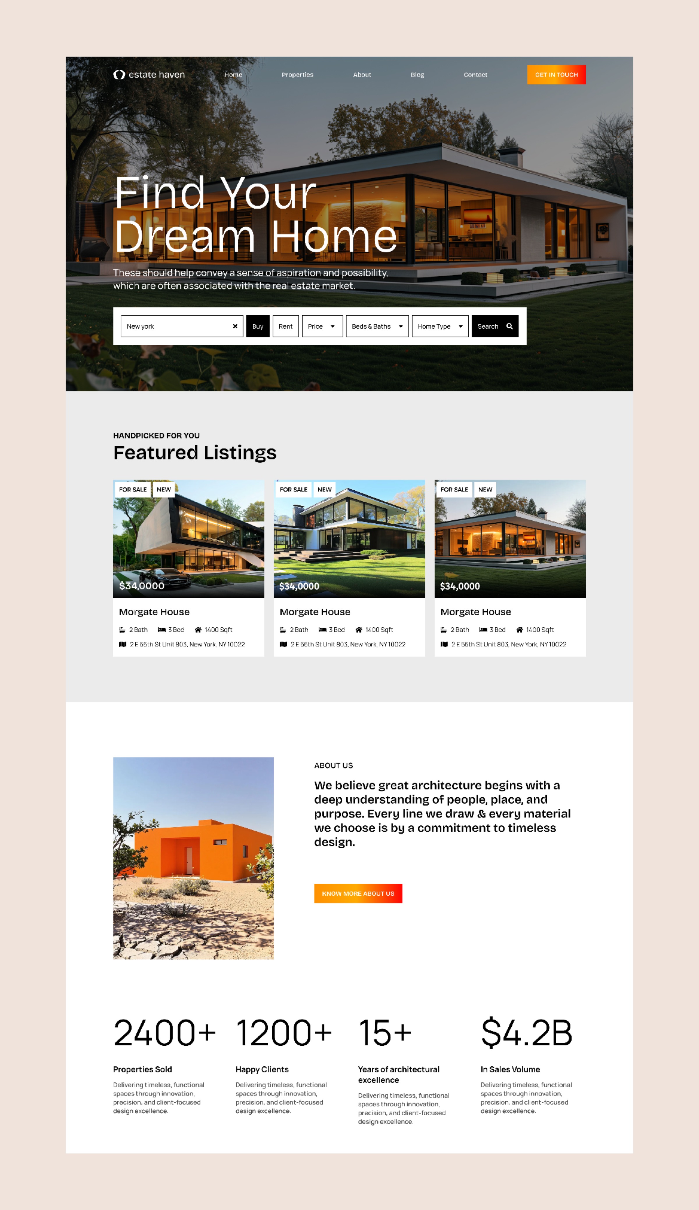 EstateHaven - Real Estate Website Template for Next.js & Sanity Image 1