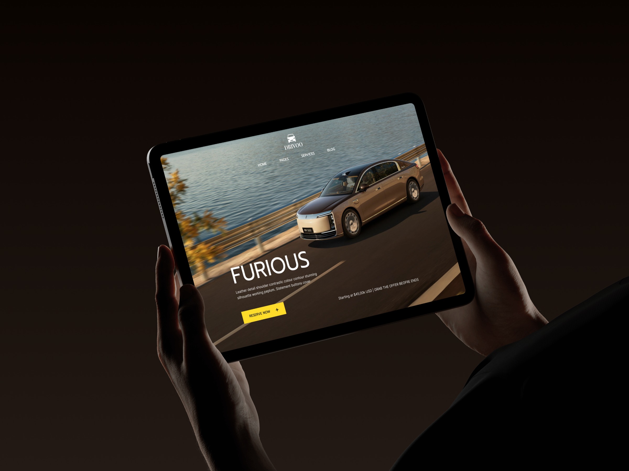 Drivoo Automotive Website Template | rayso.studio Image 1