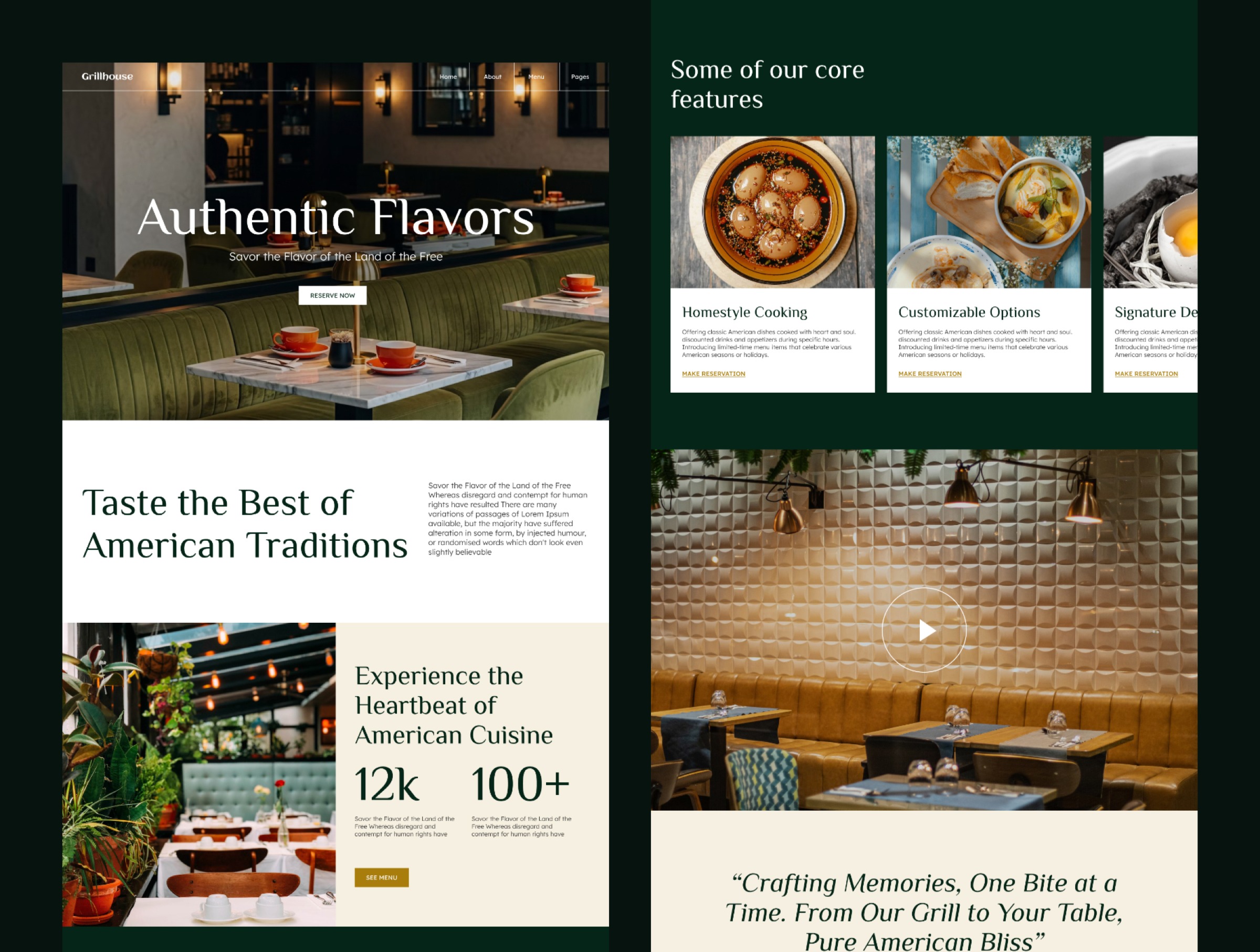 Grillhouse - Modern Restaurant Website Template | rayso.studio Image 0