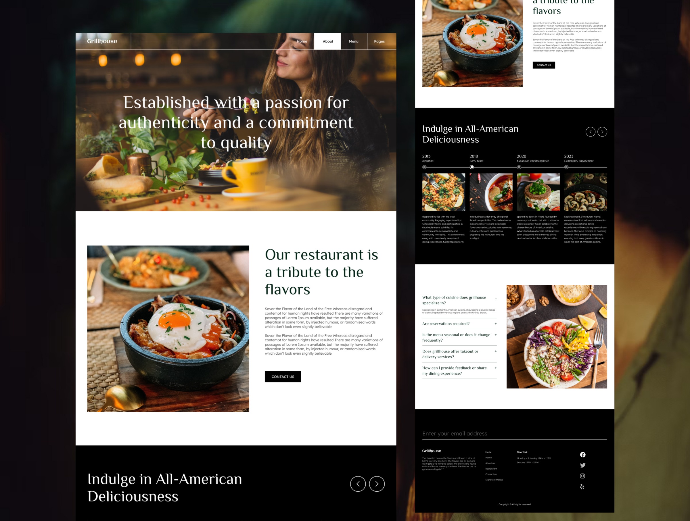 Grillhouse - Modern Restaurant Website Template | rayso.studio Image 1
