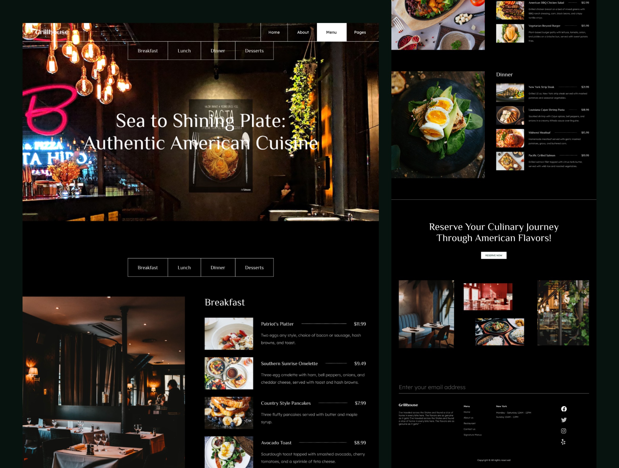Grillhouse - Modern Restaurant Website Template | rayso.studio Image 2