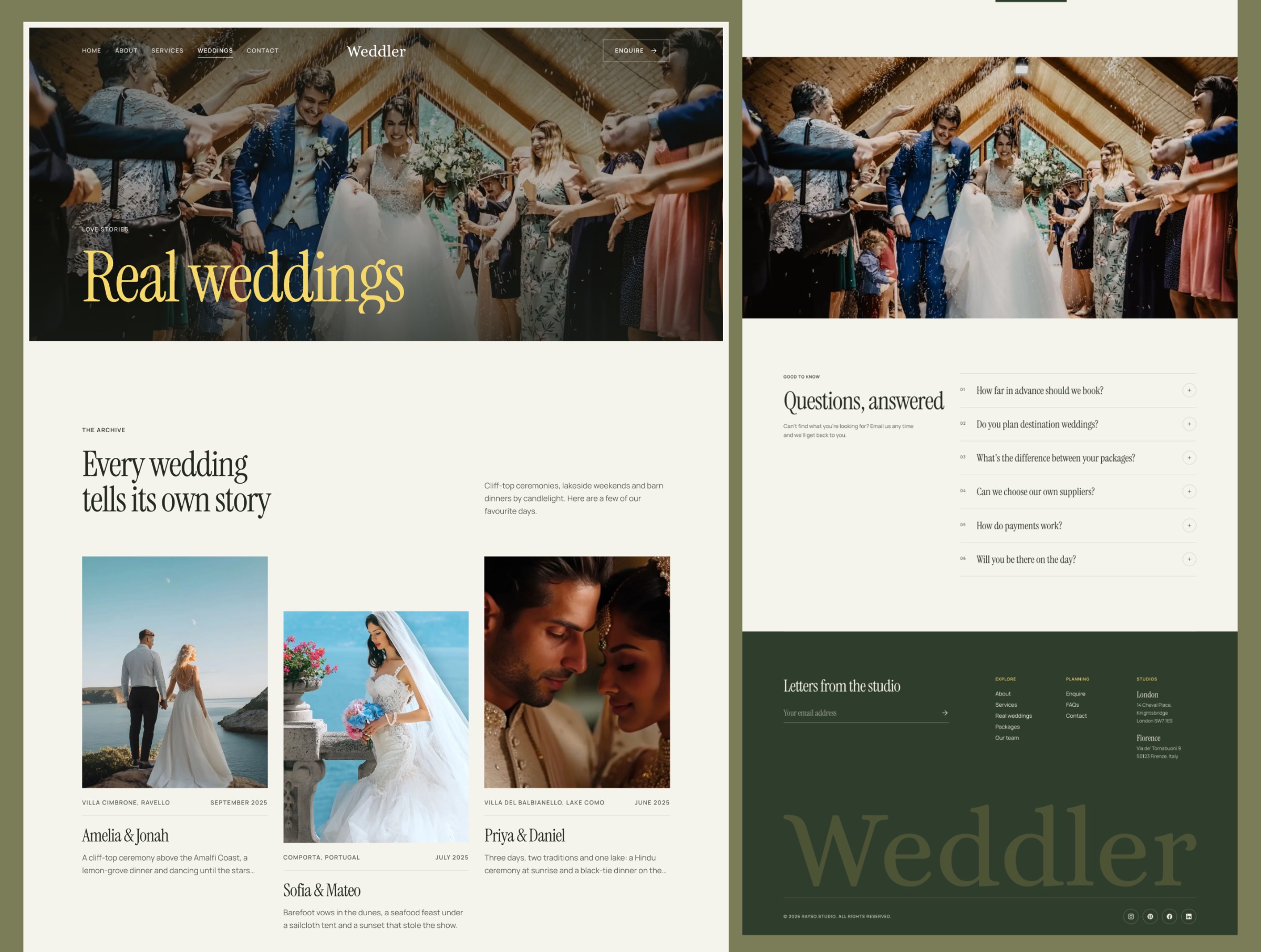 Weddler - Wedding Planner Website Template (Next.js + Sanity) Image 0