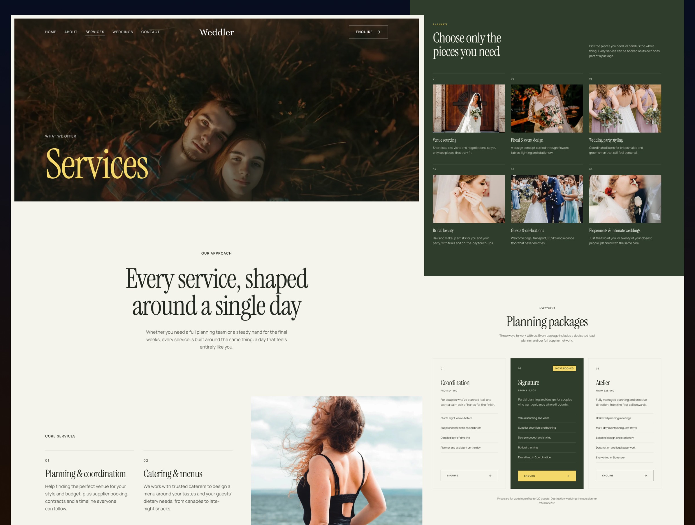 Weddler - Wedding Planner Website Template (Next.js + Sanity) Image 1
