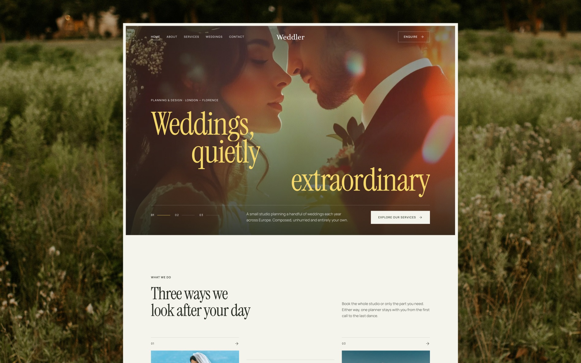 Weddler - Wedding Planner Website Template (Next.js + Sanity) Image 3