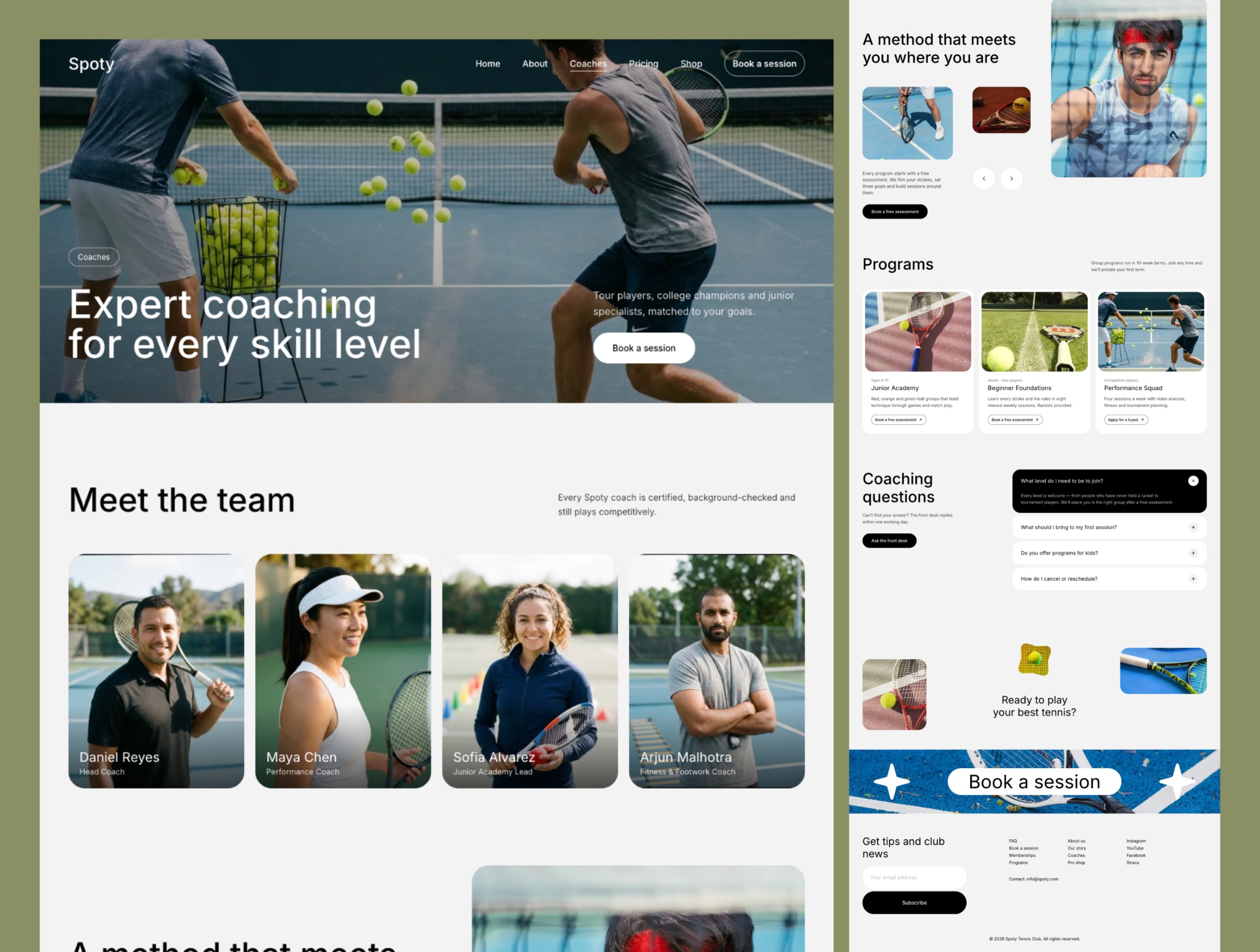 Spoty - Tennis Club & Sports Academy Template Image 1