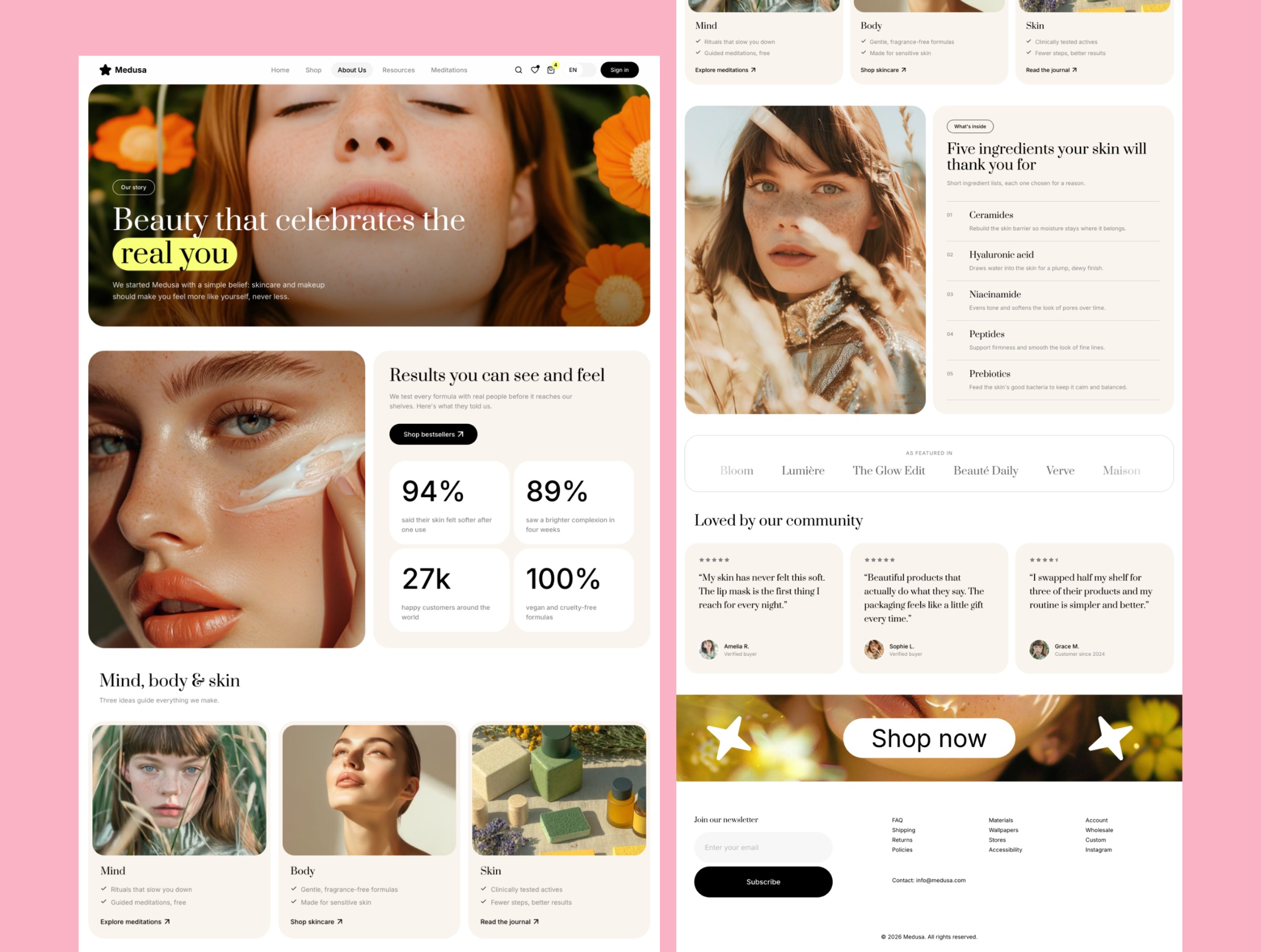 Medusa - Beauty & Cosmetics Website Template Image 0