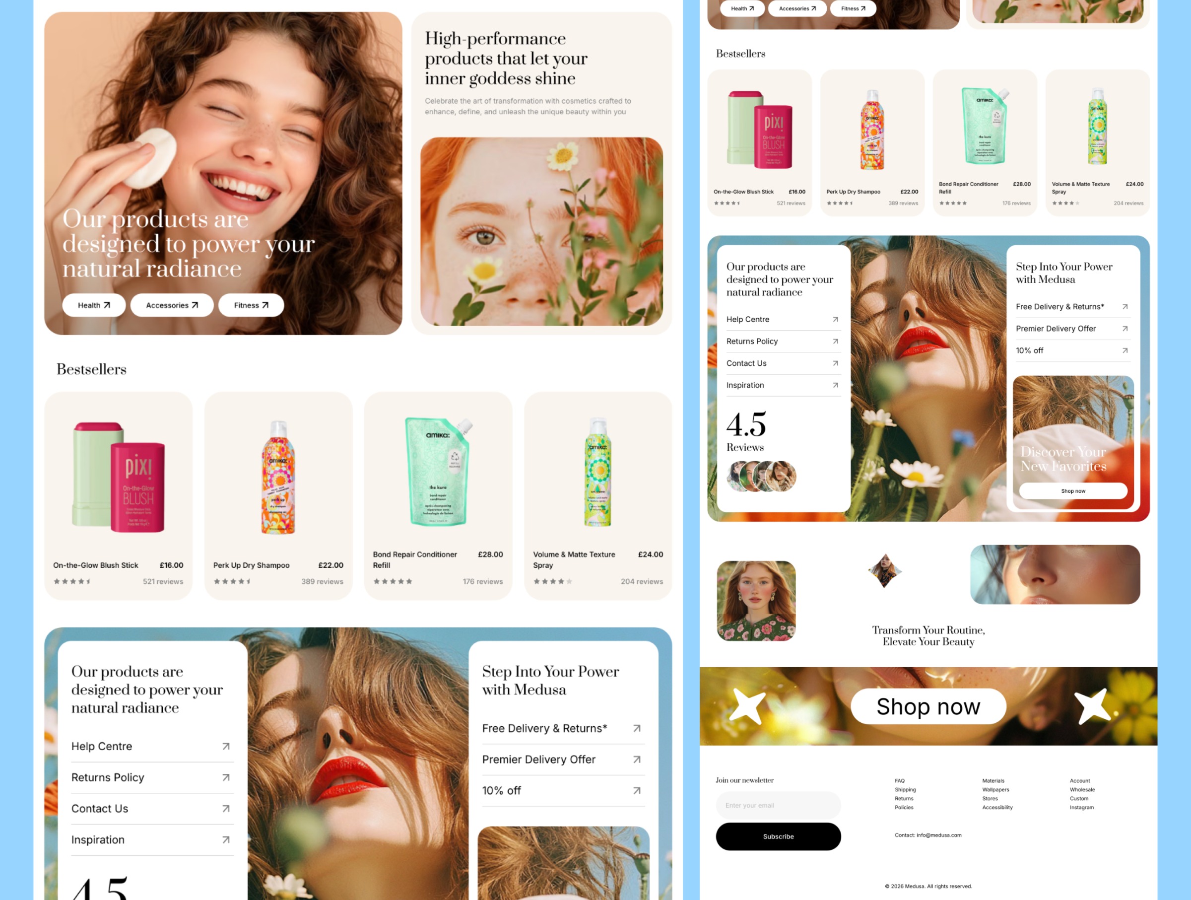 Medusa - Beauty & Cosmetics Website Template Image 2