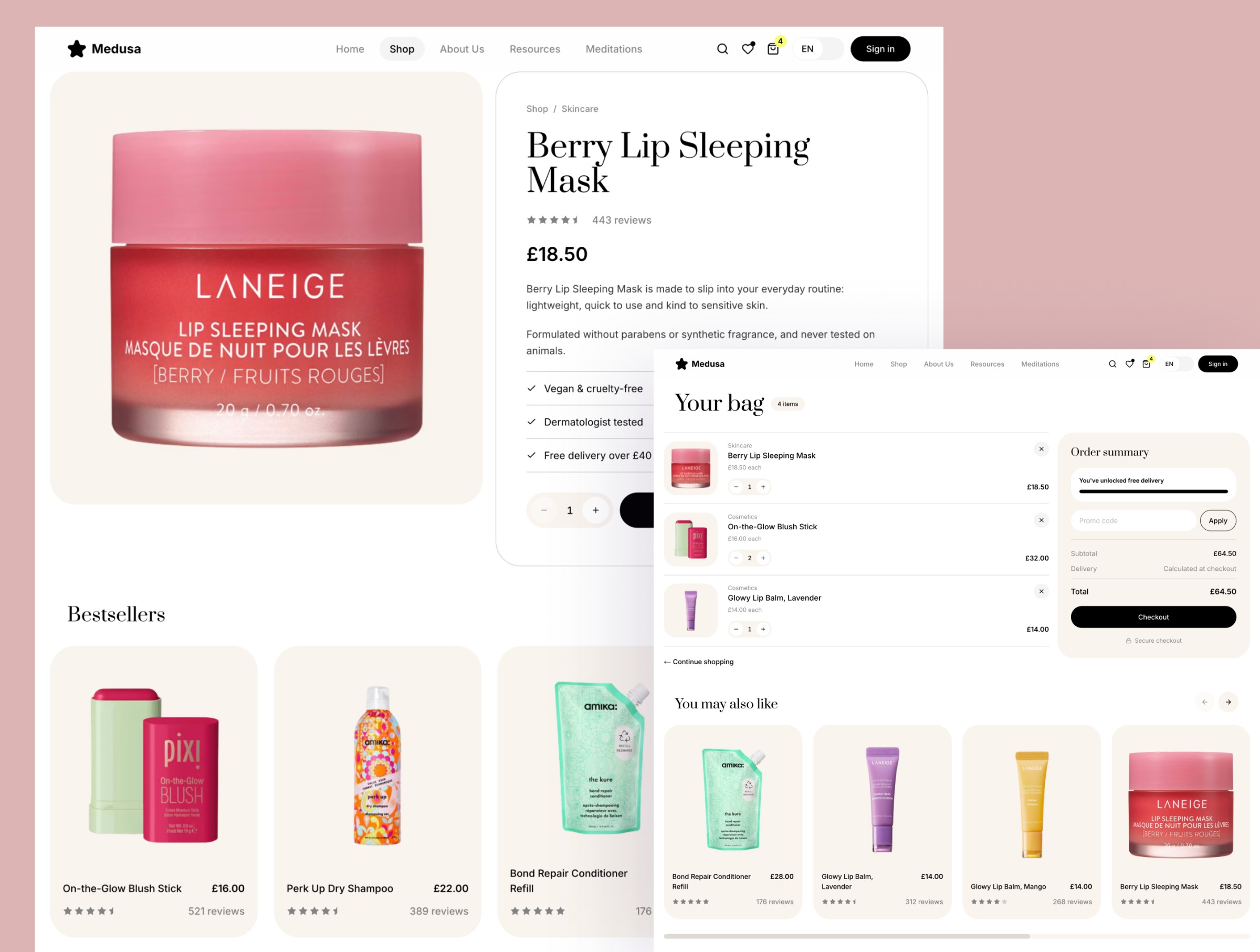 Medusa - Beauty & Cosmetics Website Template Image 4
