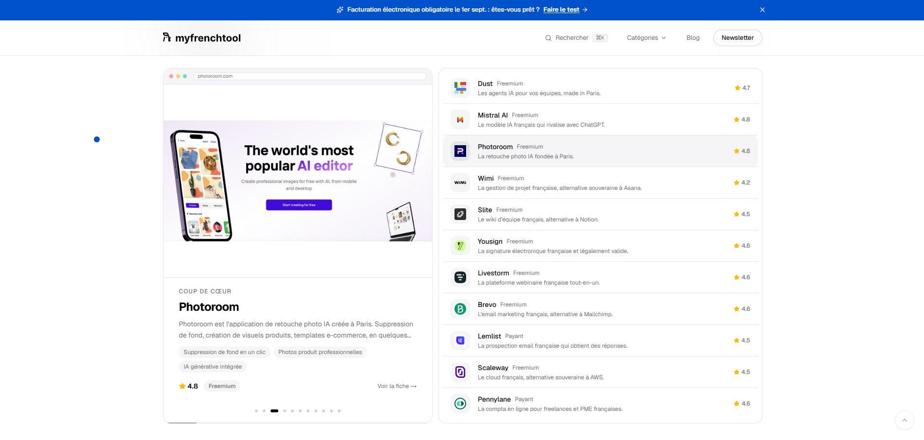 MyFrenchTool — Outils SaaS français & alternatives RGPD Image 1